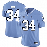 North Carolina Tar Heels 34 Elijah Hood Blue College Football Jersey Dzhi,baseball caps,new era cap wholesale,wholesale hats